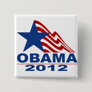 Obama 2012 Merchandise Vierkante Button 5,1 Cm