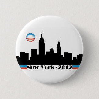 Obama 2012 New York City Skyline Ronde Button 5,7 Cm