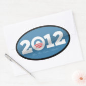 Obama 2012 Officiële Logo Ovale Sticker (Envelop)