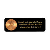 Obama 2012 Penny Etiket (Voorkant)