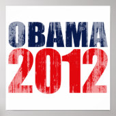 OBAMA 2012 .png Poster (Voorkant)