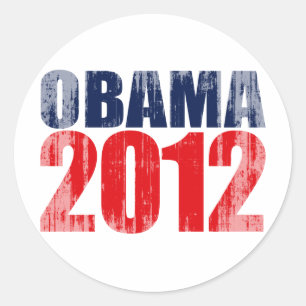 OBAMA 2012 .png Ronde Sticker