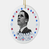 Obama 2012 - Portret & Sterren Keramisch Ornament (Rechts)