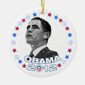 Obama 2012 - Portret & Sterren Keramisch Ornament (Voorkant)