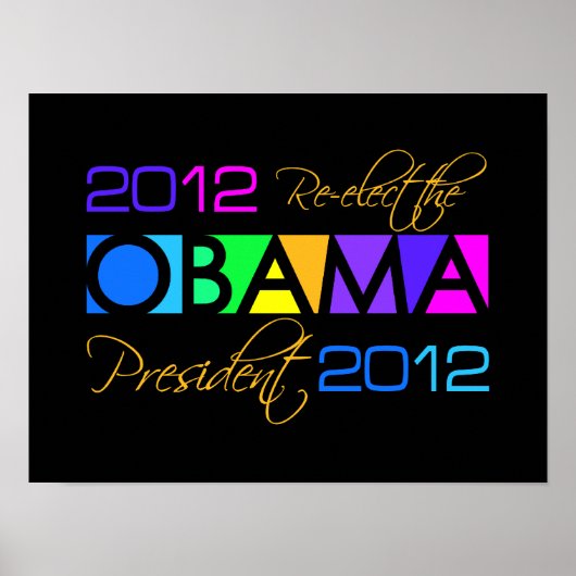 OBAMA 2012-poster Poster (Voorkant)