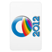Obama 2012 Pride Button Magneet (Verticaal)