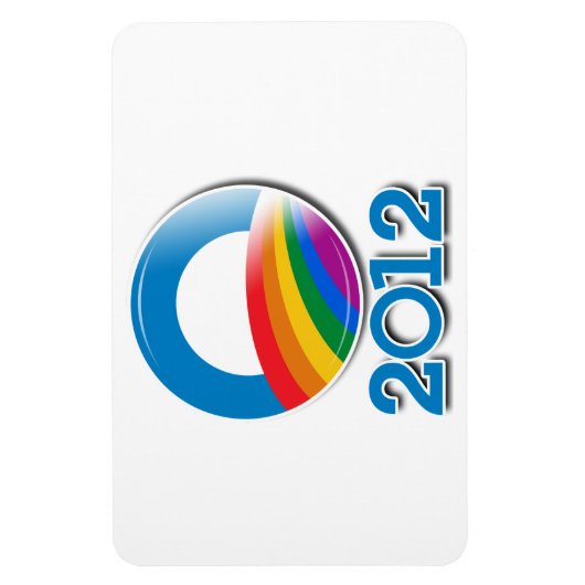 Obama 2012 Pride Button Magneet (Verticaal)