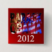 Obama 2012 Profile Cutout Campaign Button (Voorkant)
