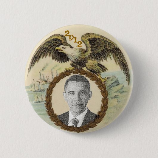 Obama 2012 ronde button 5,7 cm (Voorkant)