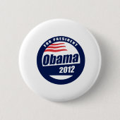 Obama 2012 ronde button 5,7 cm (Voorkant)