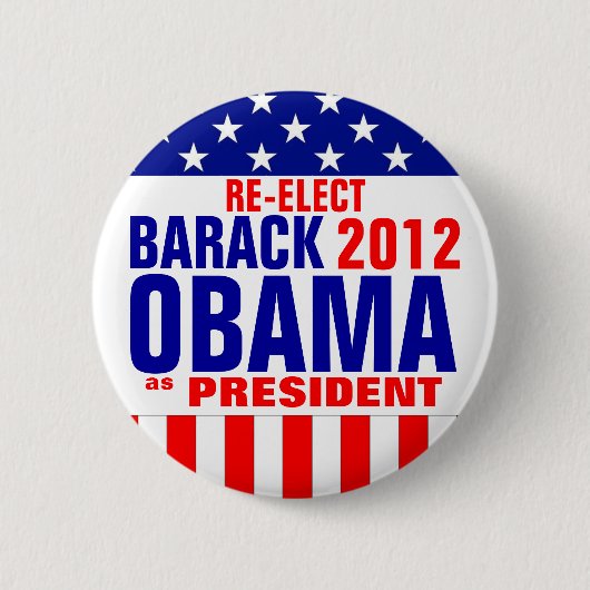 OBAMA 2012 RONDE BUTTON 5,7 CM (Voorkant)