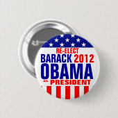 OBAMA 2012 RONDE BUTTON 5,7 CM (Voorkant /achterkant)