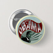 Obama 2012 ronde button 5,7 cm (Voorkant /achterkant)