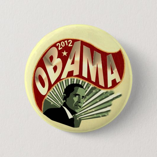 Obama 2012 ronde button 5,7 cm (Voorkant)