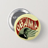 Obama 2012 ronde button 5,7 cm (Voorkant /achterkant)