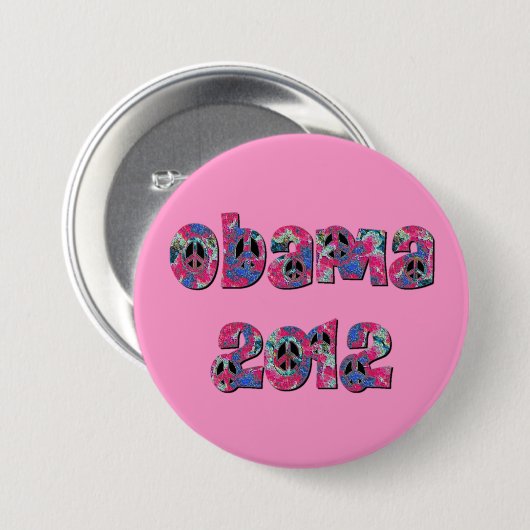 Obama 2012 ronde button 7,6 cm (Voorkant /achterkant)