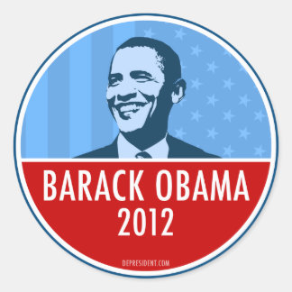 Obama 2012 ronde sticker