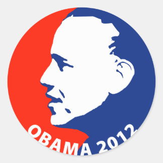 Obama 2012 ronde sticker