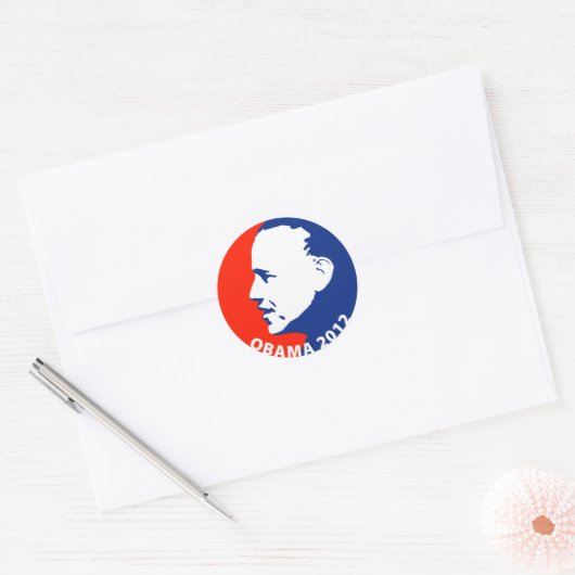 Obama 2012 ronde sticker (Envelop)