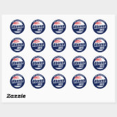 Obama 2012 ronde sticker (Vel)