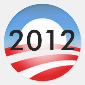 Obama 2012 ronde sticker