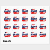 Obama 2012 ronde sticker (Vel)