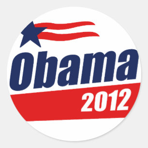 Obama 2012 ronde sticker