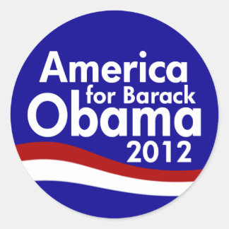 Obama 2012 ronde sticker