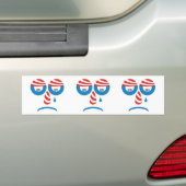 Obama 2012 Sad Face Bumpersticker (Op auto)