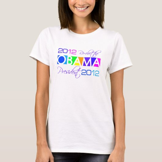 OBAMA 2012 shirt - kies stijl & kleur (Voorkant)