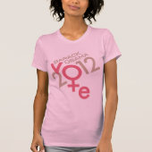 Obama 2012 Stemming gendersymbool T-shirt (Voorkant)