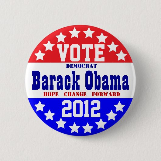 Obama 2012 ( stijl) ronde button 5,7 cm (Voorkant)