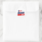 Obama 2012 T-shirt Ronde Sticker (Tas)