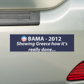 OBAMA 2012 - Toon Griekenland... Bumpersticker (Op auto)