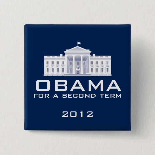 Obama 2012 vierkante button 5,1 cm (Voorkant)
