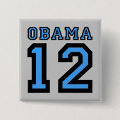 Obama 2012 vierkante button 5,1 cm (Voorkant)