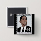 Obama 2012 vierkante button 5,1 cm (Voorkant /achterkant)