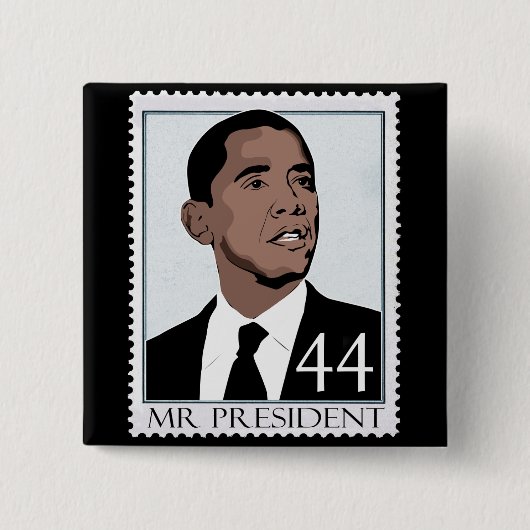 Obama 2012 vierkante button 5,1 cm (Voorkant)