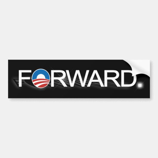 Obama 2012, Voorwaarts zwarte Bumpersticker (Voorkant)