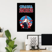 Obama 2012 zwart Poster (Thuiskantoor)