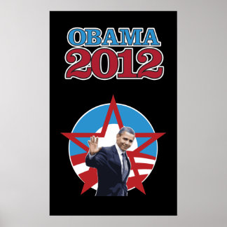 Obama 2012 zwart Poster