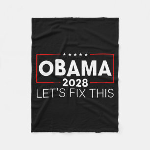 Obama 2028 3e termijn Laten we dit oplossen Obama Fleece Deken