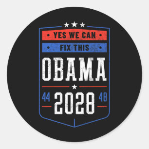 Obama 2028 44 48 Premium Ronde Sticker