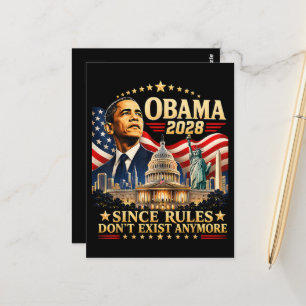 Obama 2028 Aangezien Regels Niet Meer Bestaan Briefkaart