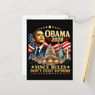 Obama 2028 Aangezien Regels Niet Meer Bestaan Feestdagenkaart