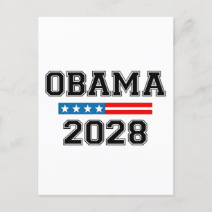 Obama 2028 Democratische Verkiezingen VS Aankondigingskaart
