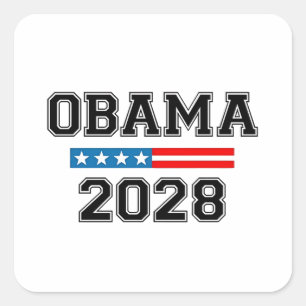 Obama 2028 Democratische Verkiezingen VS Vierkante Sticker