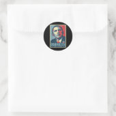 Obama 2028 gaat dit oplossen ronde sticker (Tas)