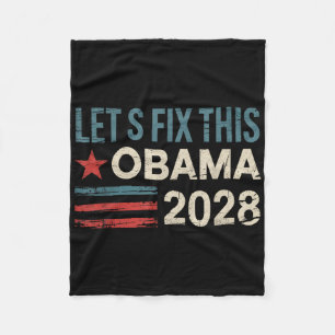  Obama 2028 grappige politieke patriottische verki Fleece Deken