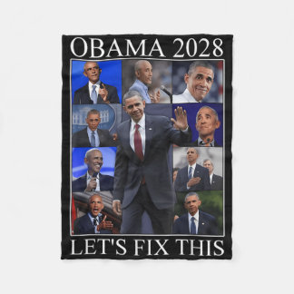  Obama 2028 grappige politieke patriottische verki Fleece Deken